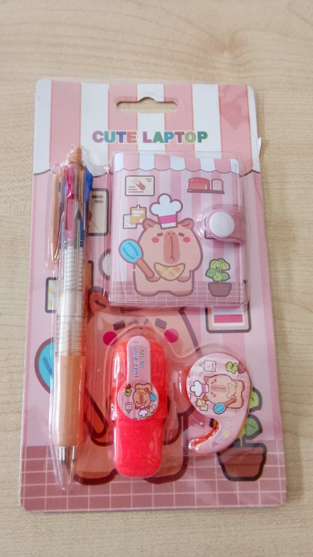 Cute Laptop – 4 Pcs Stationery Set - CD-9917
