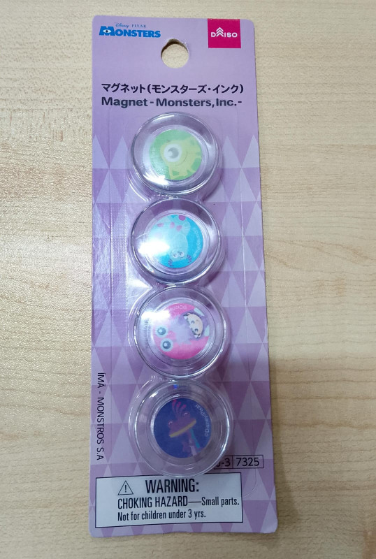 Daiso 4 pcs Colorful Magnets