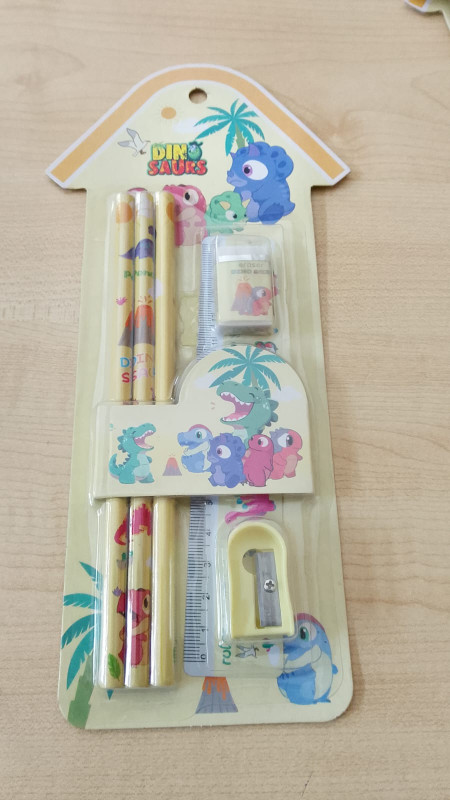 6 pcs pencil Dinosaur stationary set - NO:8807